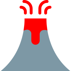 High heat volcano icon